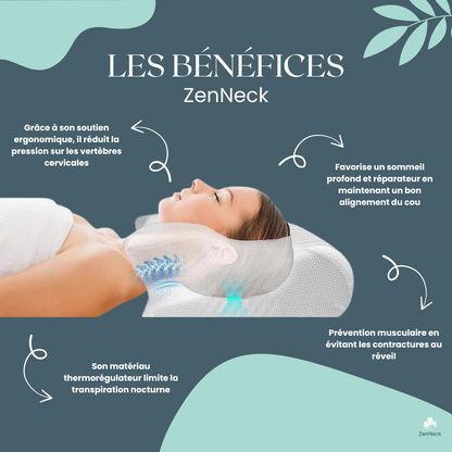 ZenNeck - Oreiller cervical Ergonomique à Mémoire de Forme